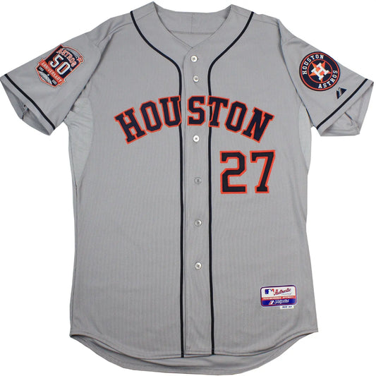 Houston Astros José Altuve #27 Autographed Gray Authentic Team Issued Jersey 