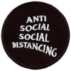 Funny Anti Social Social Distancing Round Embroidered Iron On Patch 