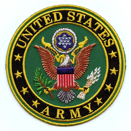 U.S Army Star Iron On Patch (Round) 