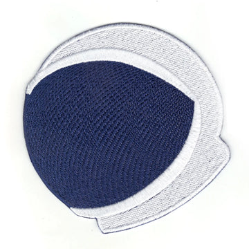 White Astronaut Helmet Logo Iron On Patch 