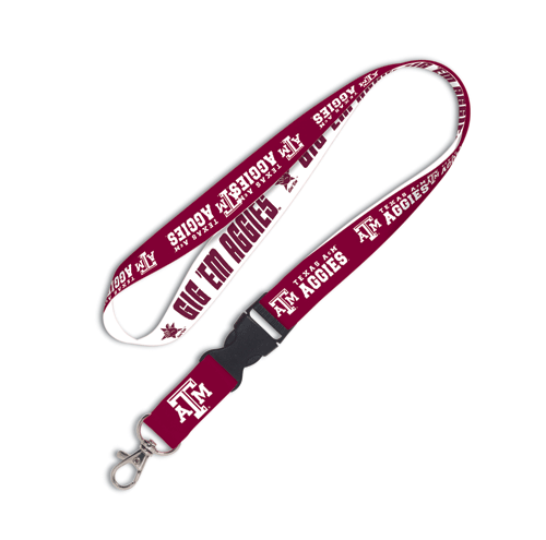 Texas A&M Aggies University 2-Sided Detachable Lanyard – Patch Collection