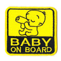 Baby On Board Iron On Patch (Yellow)