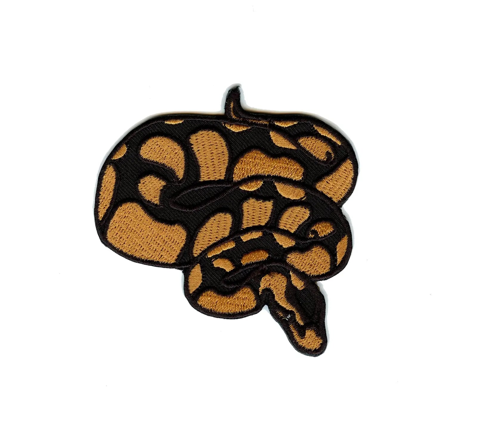 Ball Python Embroidered Iron On Patch 