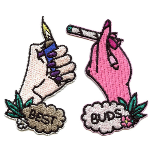 Best Buds Patch Weed Lover Embroidered Iron On 