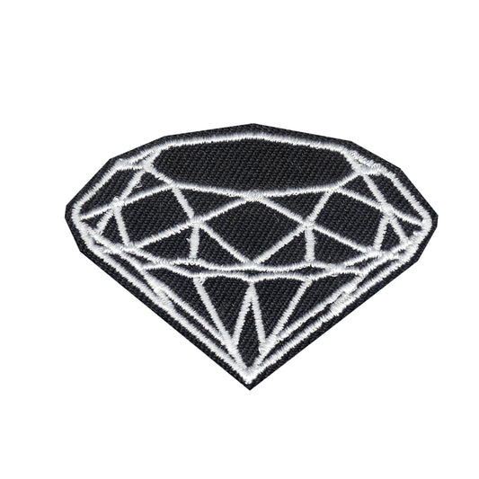 Black Diamond Iron On Embroidered Patch 