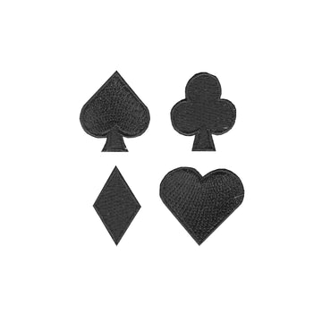 Playing Cards Black Suits Set Iron On Applique Patch 