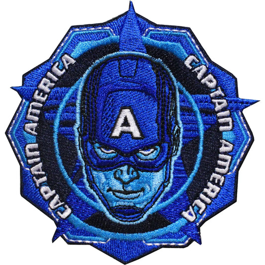 The Avengers Captain America Civil War Blue Badge Iron on Patch 