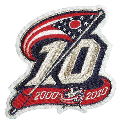 Columbus Blue Jackets 10th Anniversary Patch (2010-11) 
