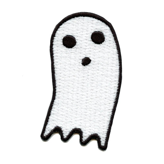 Halloween Boo Ghost Iron On Embroidered Patch 