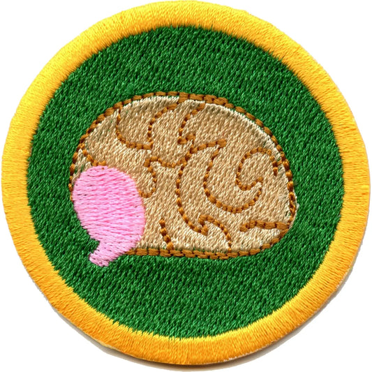 Brain Anatomy Merit Badge Embroidered Iron-on Patch 