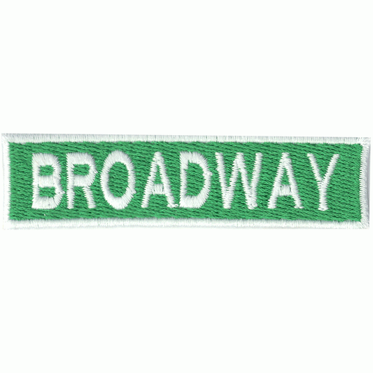 Broadway Street Sign Box Logo Embroidered Iron on Patch 