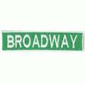 Broadway Street Sign Box Logo Embroidered Iron on Patch