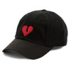 Broken Heart Dad Hat Embroidered Curved Adjustable Baseball Cap 