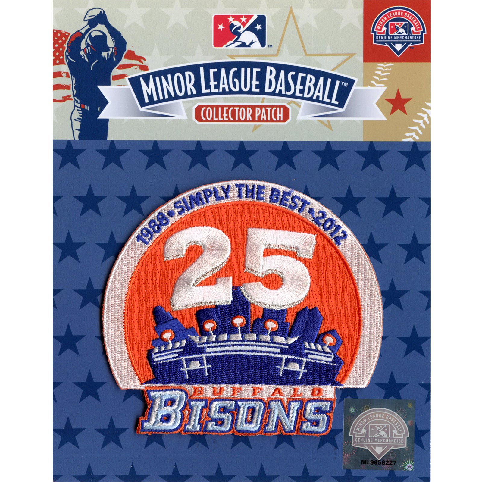 2012 MiLB 25th Anniversary Buffalo Bisons Patch 