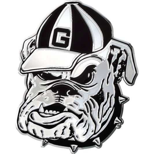 Georgia Bulldogs With Hat NCAA College Team Logo Auto Car Solid Metal Emblem 