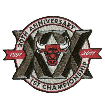 Chicago Bulls 20th Anniversary of 1st Championship Patch (1991-2011) 