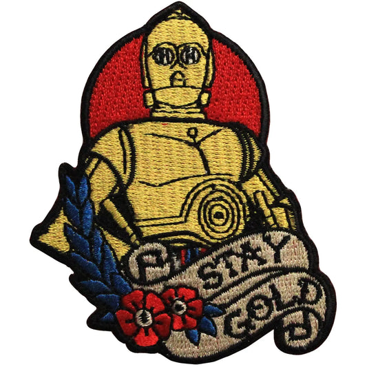 Star Wars Official C-3PO 'Stay Gold' Iron On Patch 