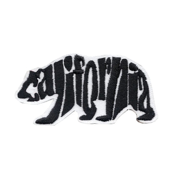 California Bear Iron On Embroidered Patch 