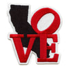 California State LOVE Patch West Coast Embroidered Iron On 