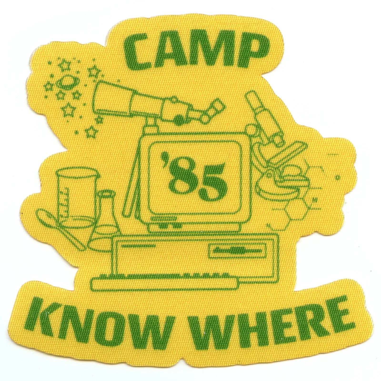 Camp Know Where Science Camp Logo Iron On Embroidered Patch 