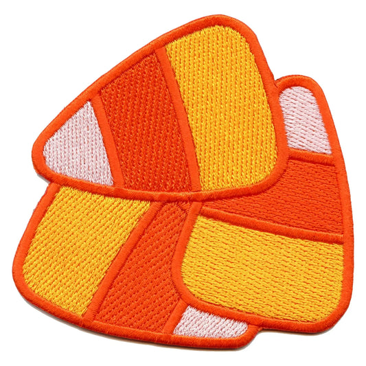 Halloween Candy Corn Iron On Embroidered Patch 