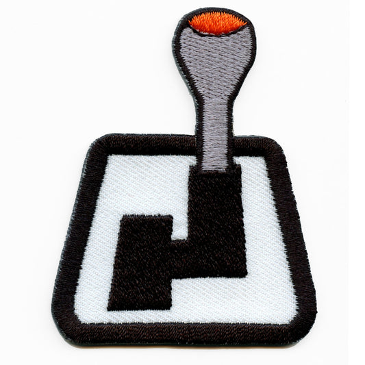 Automotive Gear Stick Iron On Embroidered Patch 