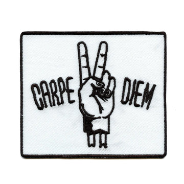 Carpe Diem "Seize The Day" Embroidered Iron-on Patch 