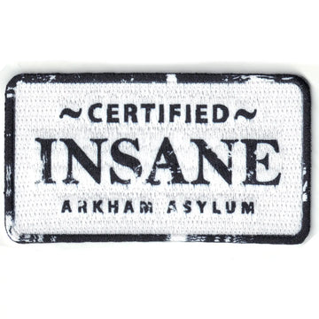 DC Comics Batman The Joker 'Certified Insane' Embroidered Iron On Patch 