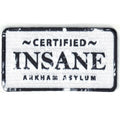 DC Comics Batman The Joker 'Certified Insane' Embroidered Iron On Patch 