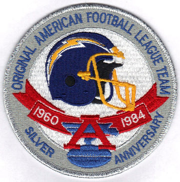 San Diego Chargers 25th Silver Anniversary Patch (1984) 