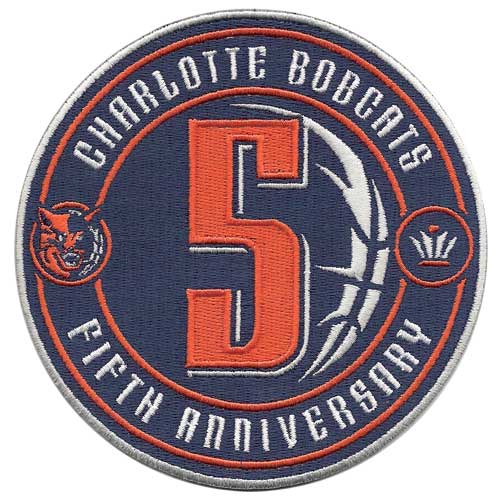 Charlotte Bobcats 5th Team Anniversary Season Logo Patch (2009) 