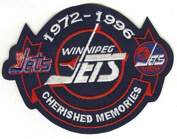 Winnipeg Jets Cherished Memories Patch (1972-1996) Blue Version 