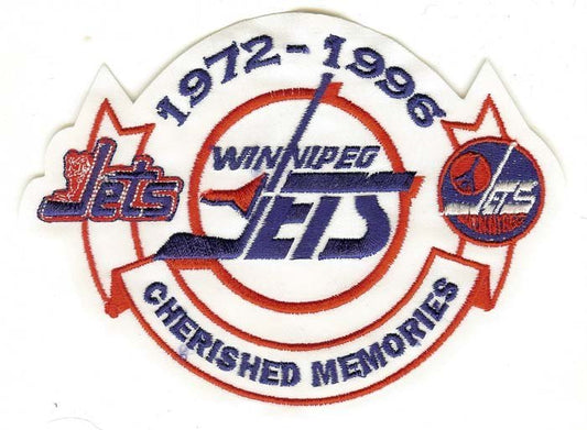 Winnipeg Jets Cherished Memories Patch (1972-1996) White Version 