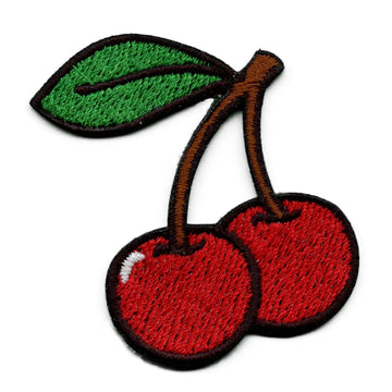 Cherries Embroidered Iron On Patch 