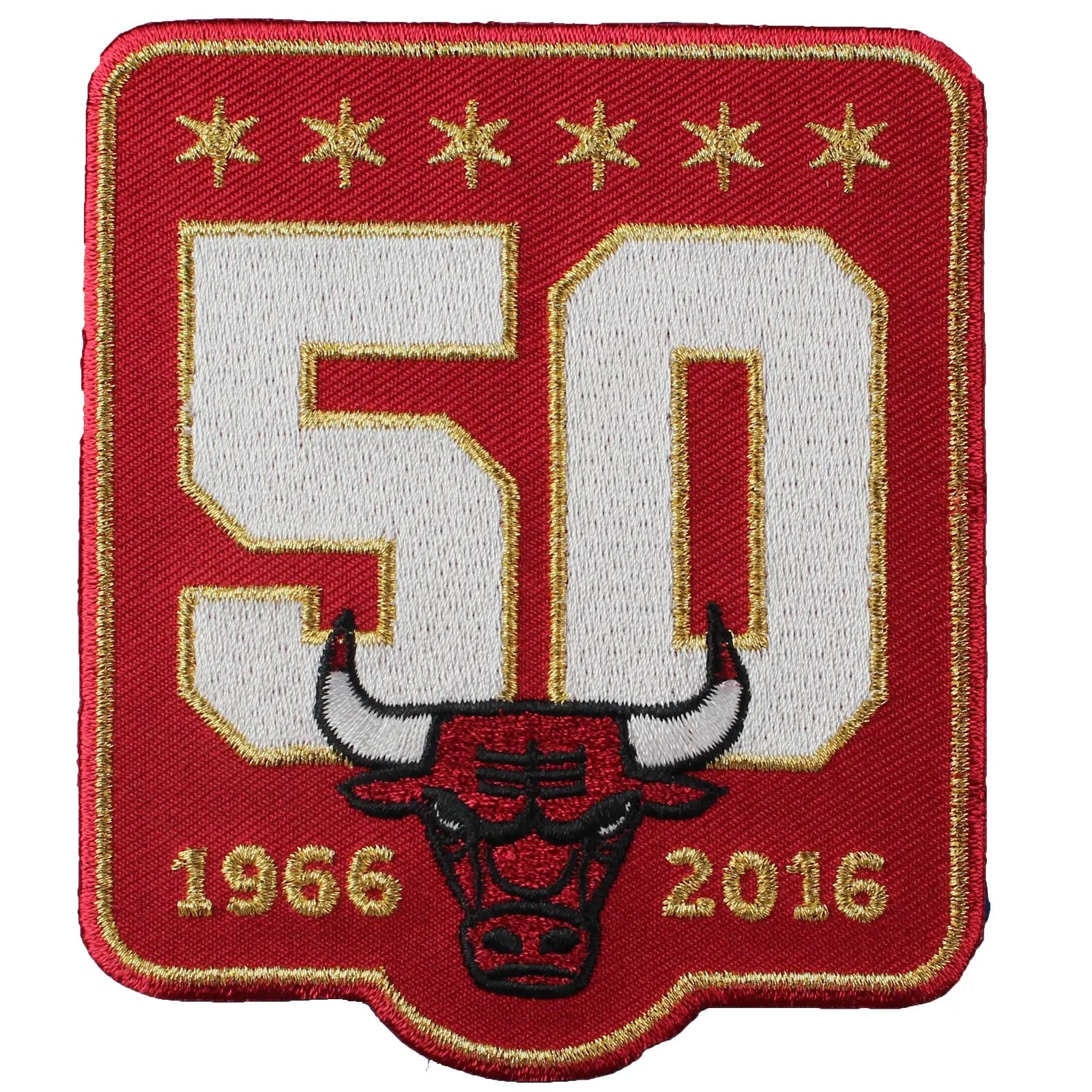 Chicago Bulls 50th Anniversary Season Logo Red Warm Up Jacket Patch (2015-16) 
