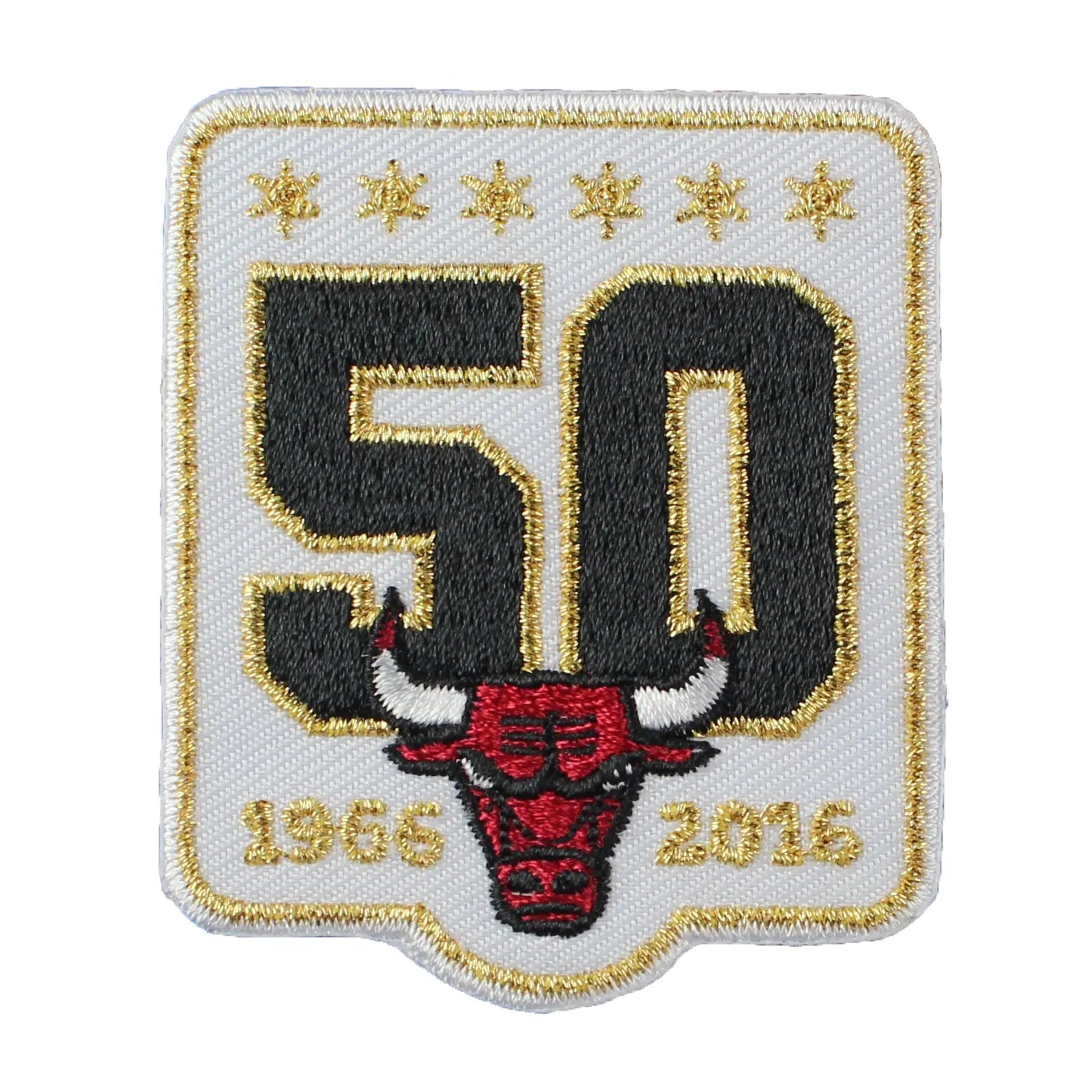 Chicago Bulls 50th Anniversary Season Logo White Jersey Patch (2015-16) 
