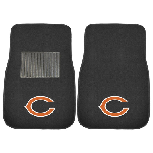 Chicago Bears 2-Piece 17 in. x 25.5 in. Carpet Embroidered Car Mat 