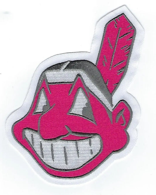 Cleveland Indians Chief Wahoo Mothers Day Pink Sleeve Jersey Patch 