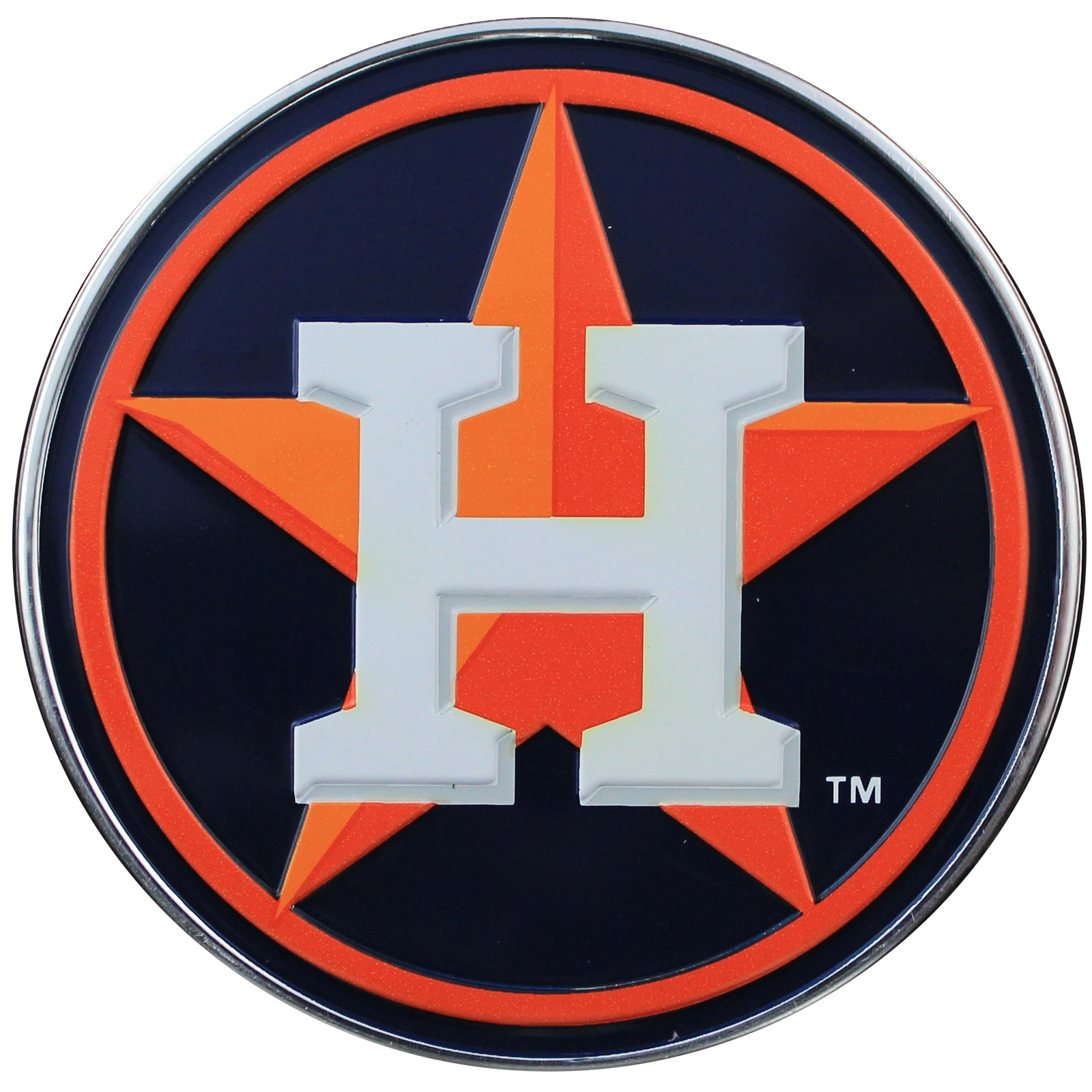 Houston Astros Colored Aluminum Car Auto Emblem 