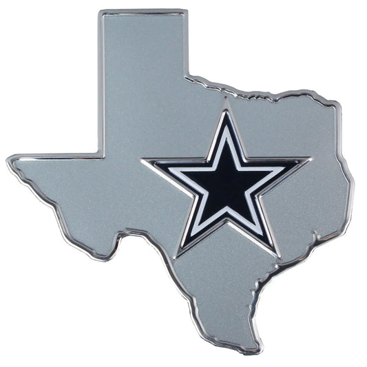 Dallas Cowboys State of Texas Color Aluminum Car Auto Emblem 