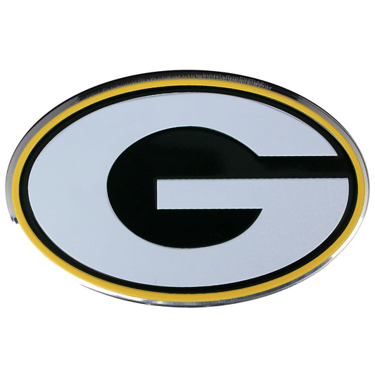 Green Bay Packers Colored Aluminum Car Auto Emblem 