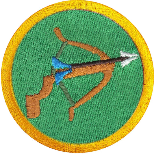 Crossbow Marksman Wilderness Scout Merit Badge Iron on Patch 