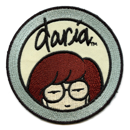 Official Daria Round Logo Embroidered Iron On Patch 