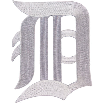 Detroit Tigers Old English Letter 'D' Team Logo Patch (2006-2015) (White) 
