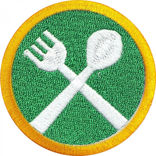 Dining Etiquette Wilderness Scout Merit Badge Iron on Patch 