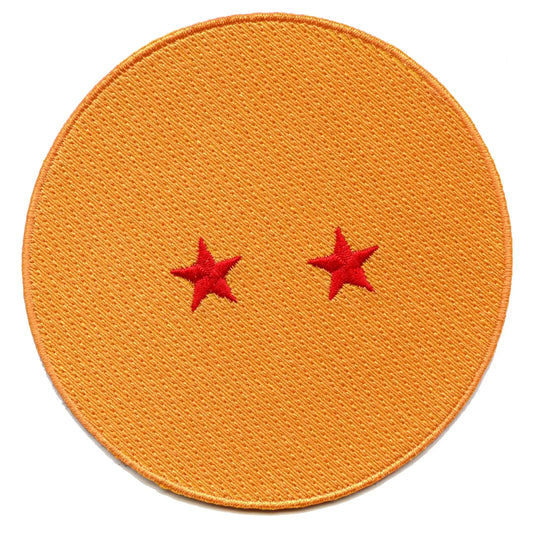 Dragon Ball Z Two Star Dragonball Anime Embroidered Iron On Patch 