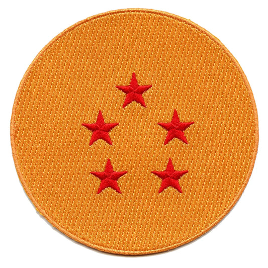 Dragon Ball Z Five Star Dragonball Anime Embroidered Iron On Patch 