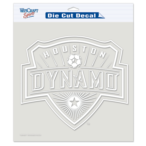 Houston Dynamo Team Logo Die Cut Decal 8 x 8 (White) 