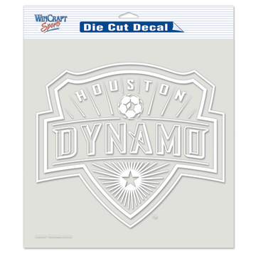 Houston Dynamo Team Logo Die Cut Decal 8 x 8 (White) 