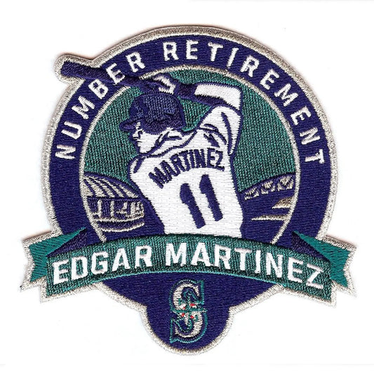2017 Edgar Martinez Jersey Number Retirement Patch Teal 